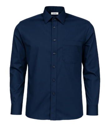 Cămașă bărbați “Adam” – 1/1 Albastru Inchis – Poplin –  Croială Clasică