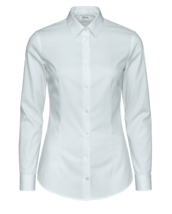 Cămașă damă “Ema” Croială Clasică – 1/1 Alb – Popelin