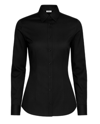 Cămașă damă “Ema” Croială Clasică – 1/1 Negru – Popelin