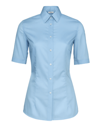 Cămașă damă “Ema” Croială Clasică – 1/2 Albastru dechis – Popelin