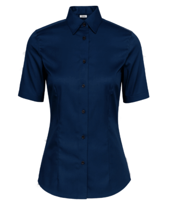 Cămașă damă “Ema” Croială Clasică – 1/2 Albastru inchis – Popelin