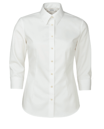 Cămașă damă “Eva” – 3/4 Alba – Popelin