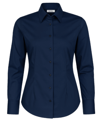 Cămașă damă “Eva” – 1/1 Albastru inchis – Popelin