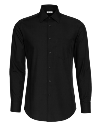 Cămașă bărbați “Luca” cu buzunar Croială Clasică – 1/1 Negru – Popelin
