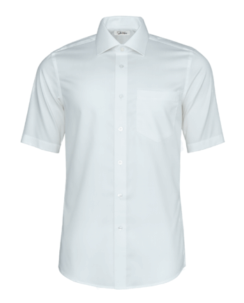 Cămașă bărbați “Luca” cu buzunar Croială Clasică – 1/2 Alb – Popelin