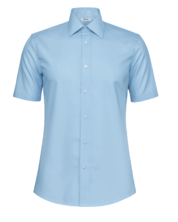 Cămașă bărbați “Luca” Croială Clasică – 1/2 Albastru deschis – Popelin